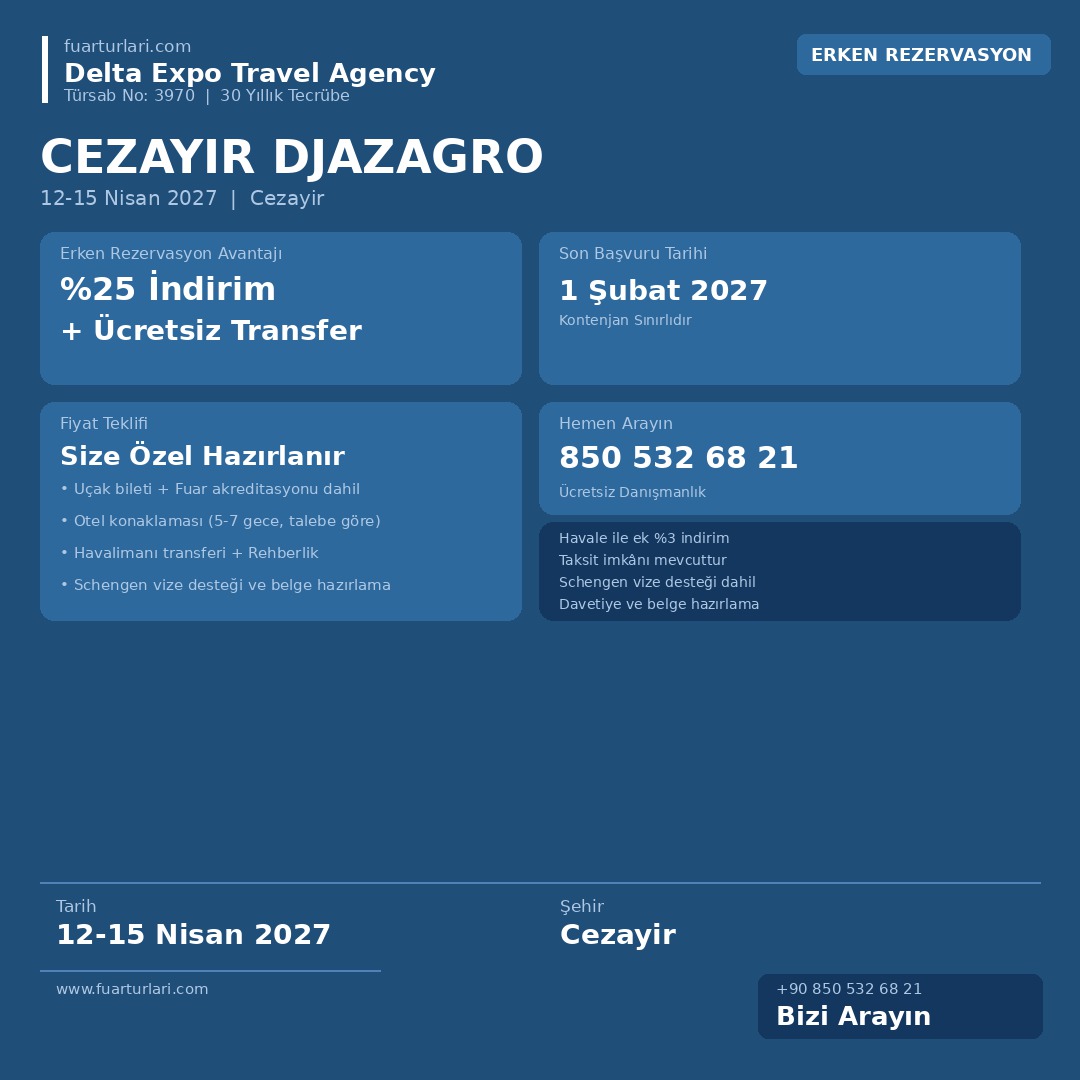 Cezayir Djazagro 2027 - Fuar Salonu