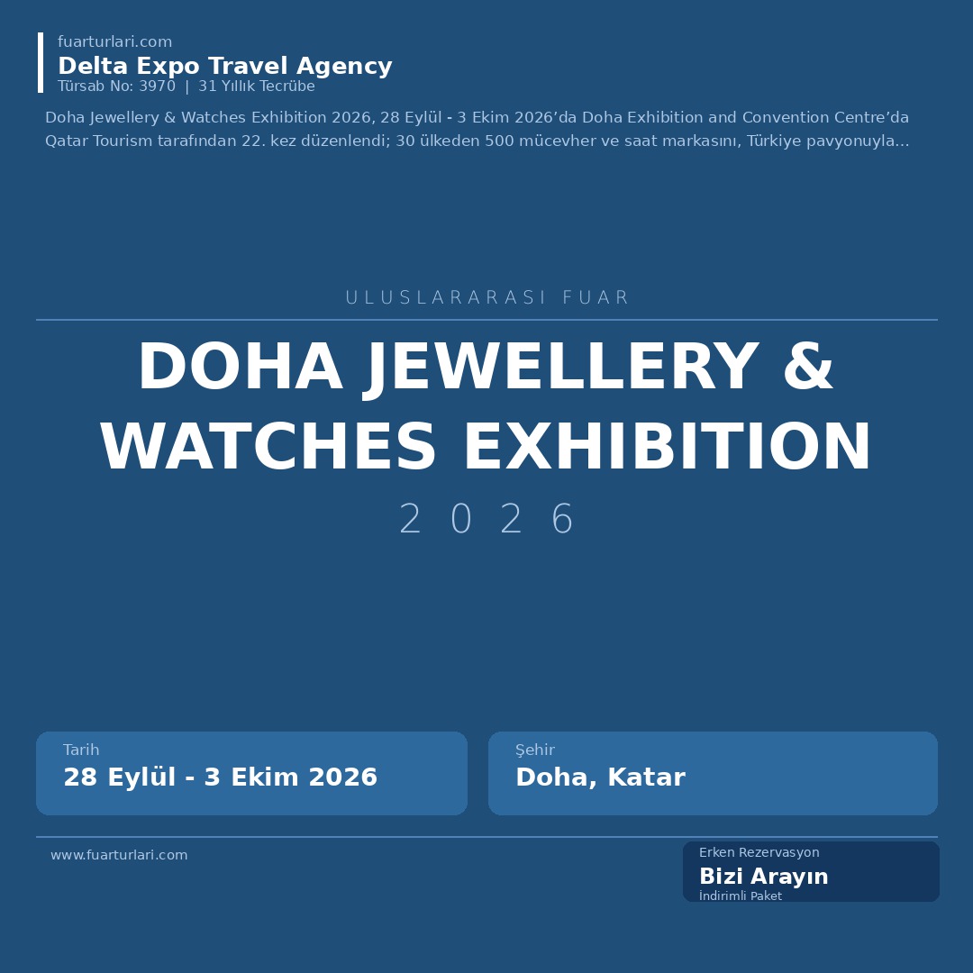 Doha Jewellery & Watches Exhibition 2026 - Fuar Salonu