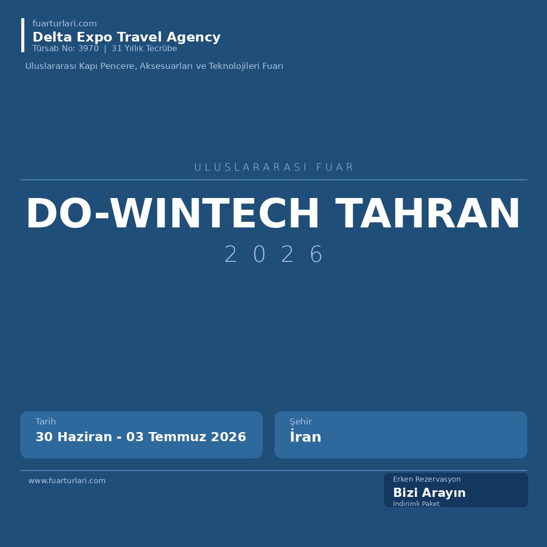 Do-WinTech Tahran 2026 - Fuar Salonu