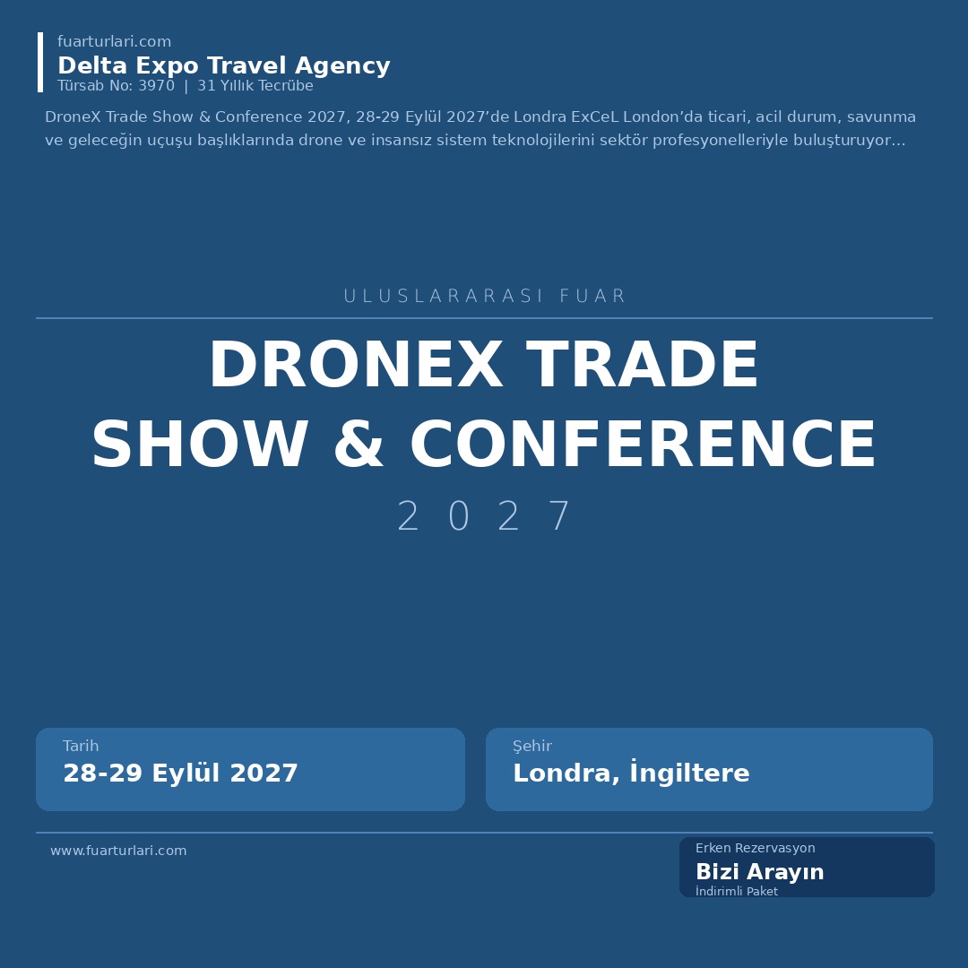 DroneX Trade Show & Conference 2027 - Fuar Salonu