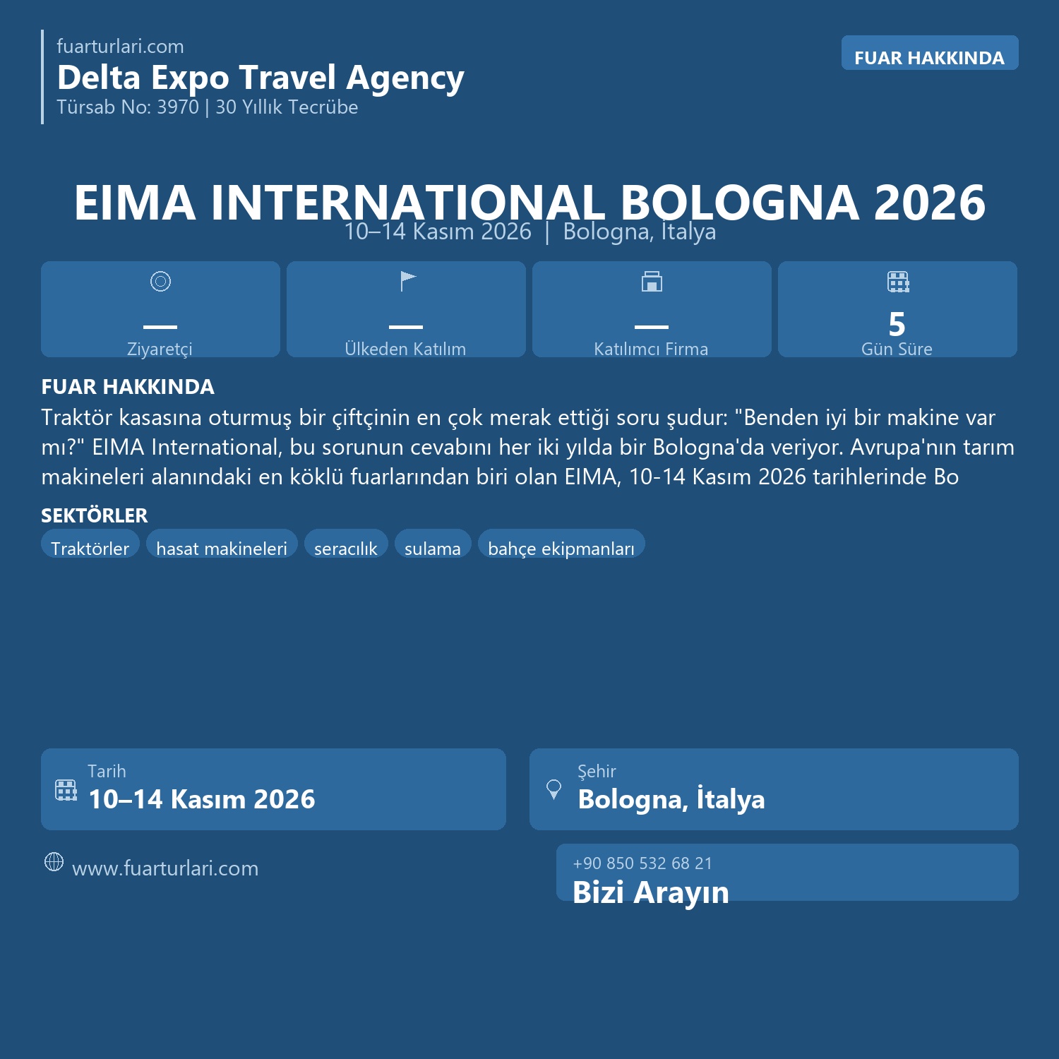 Eima Bologna 2026 - Fuar Salonu