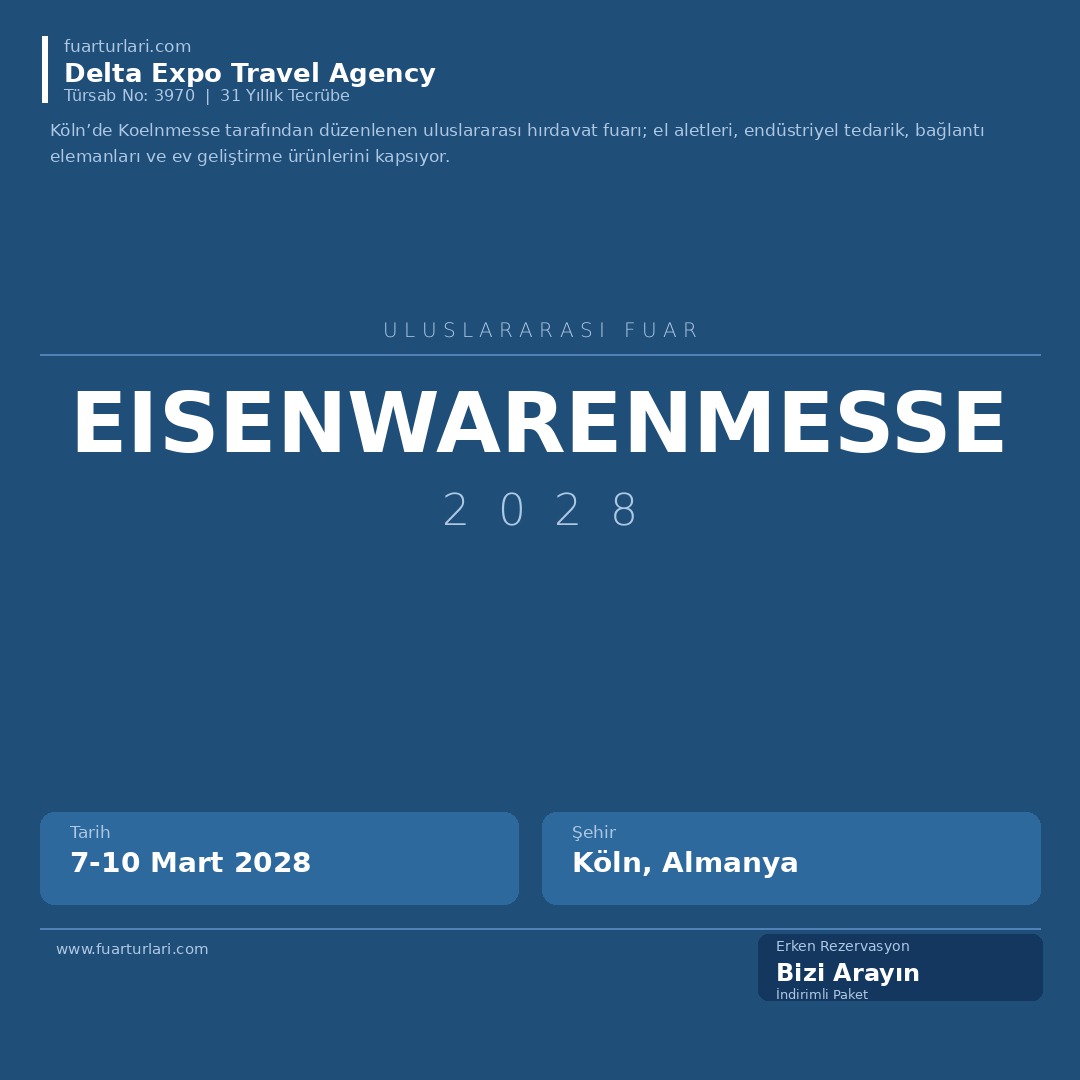 Eisenwarenmesse 2028 - Fuar Salonu