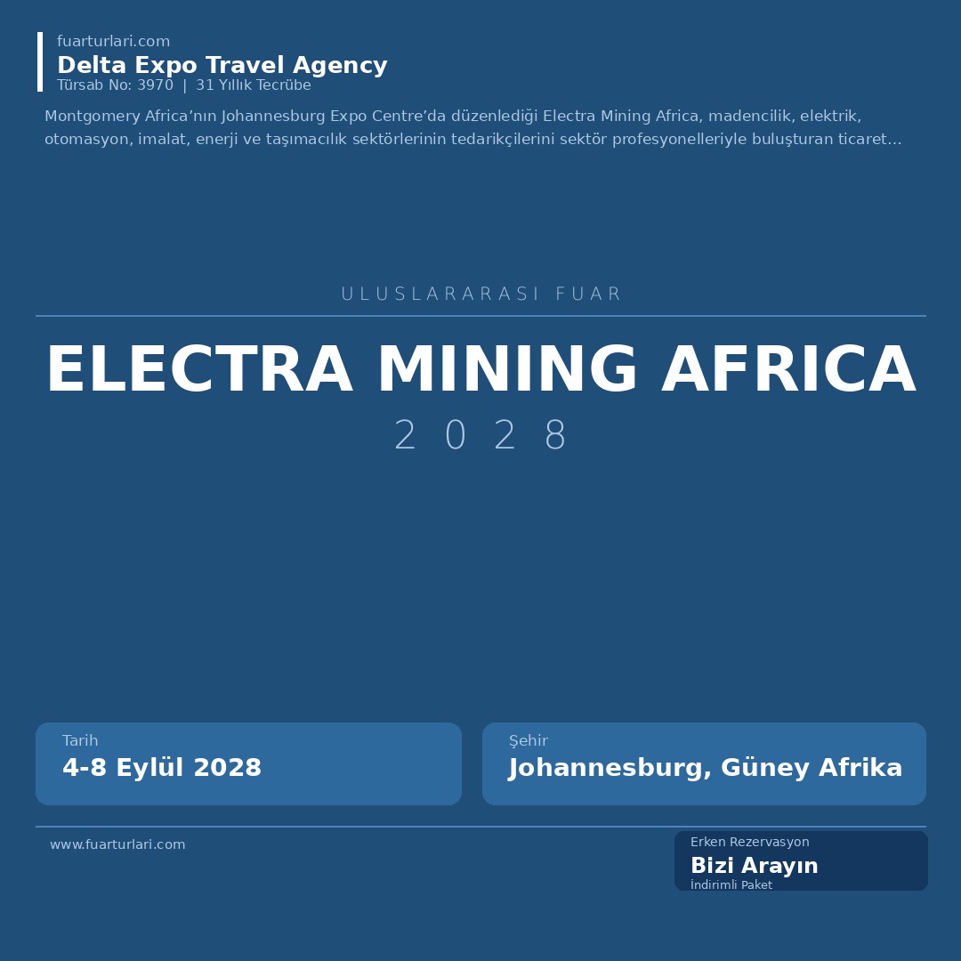 Electra Mining Africa 2028 - Fuar Salonu
