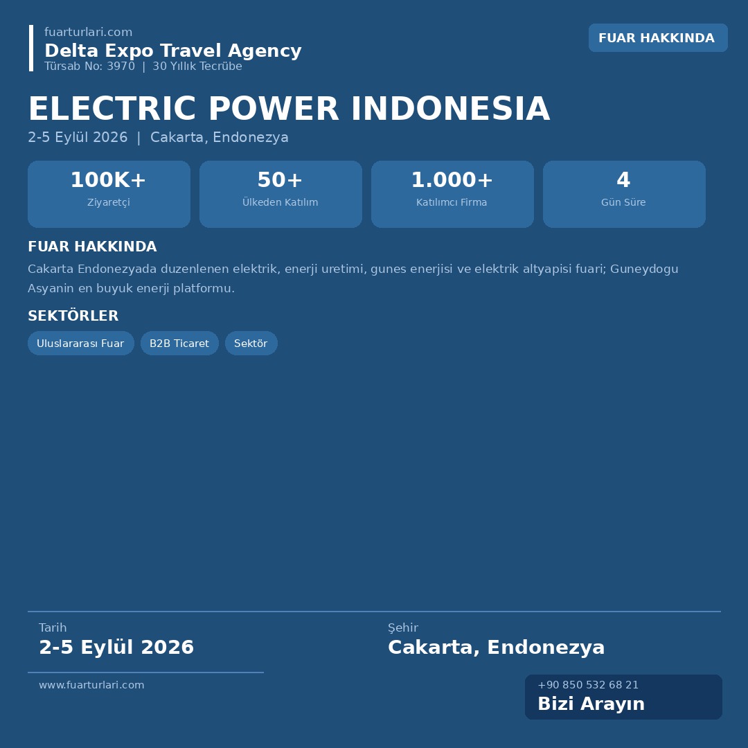 Electric Power Indonesia 2026 - Fuar Salonu