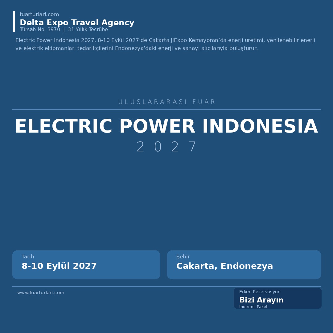 Electric Power Indonesia 2027 - Fuar Salonu