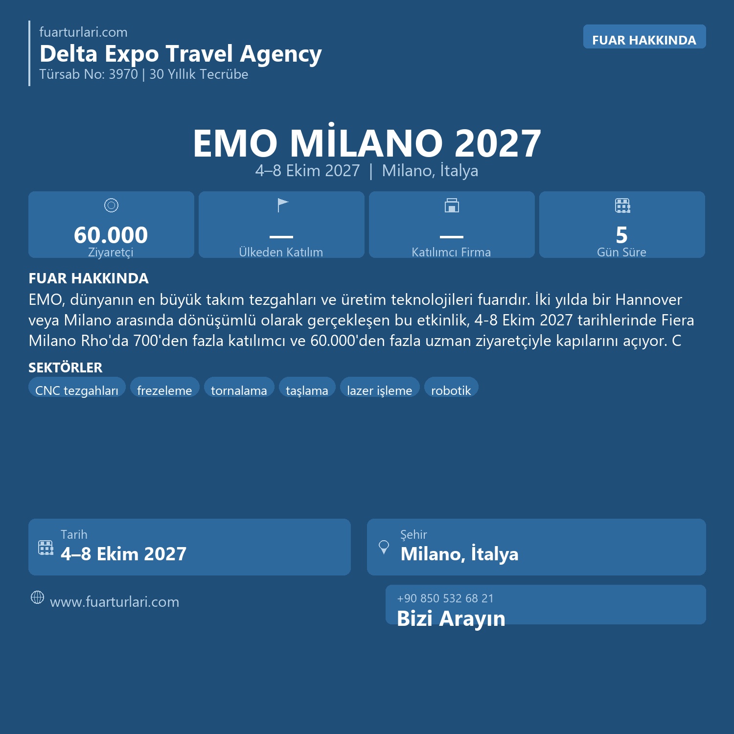 EMO Milano 2027 - Fuar Salonu