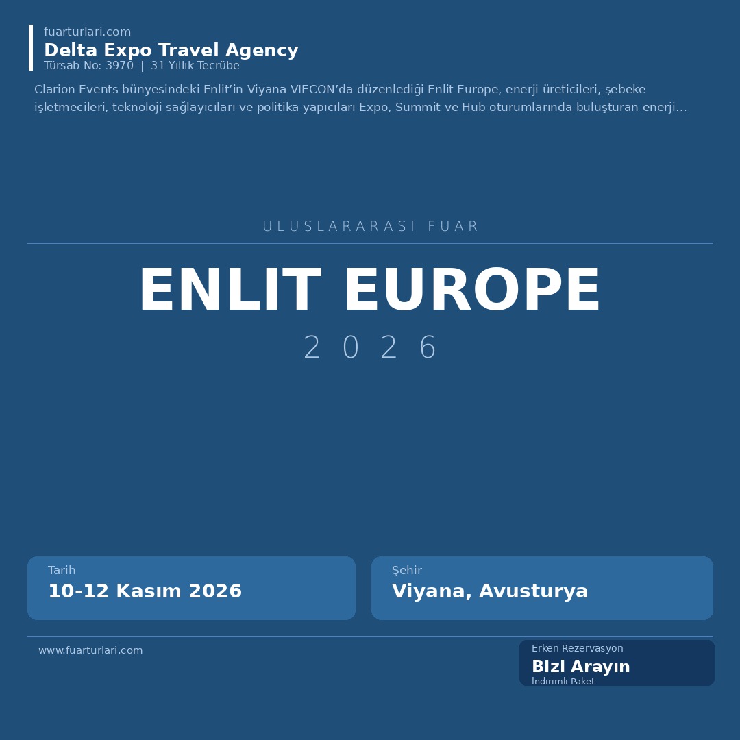 Enlit Europe 2026 - Fuar Salonu