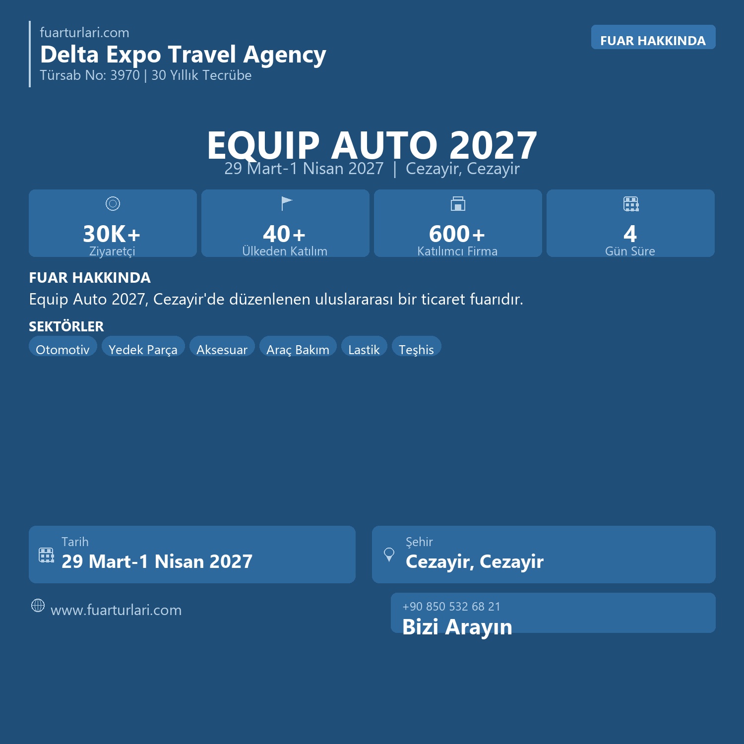 Equip Auto Algeria 2027 - Fuar Salonu