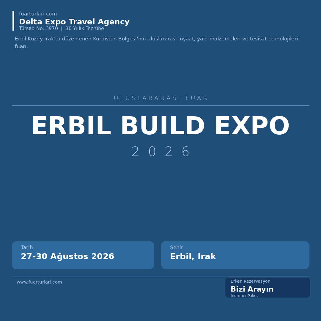 Erbil Build Expo 2026 - Fuar Salonu