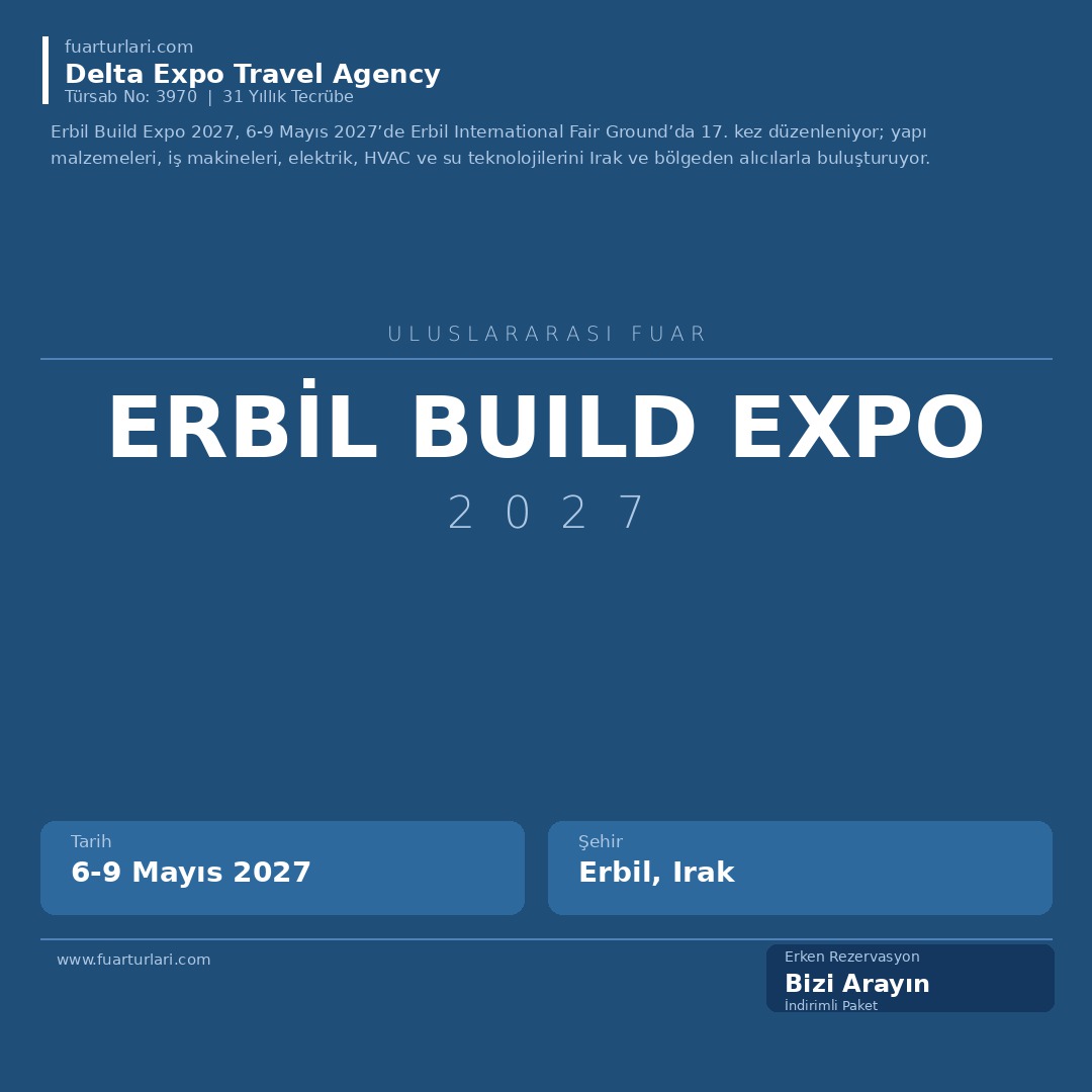 Erbil Build Expo 2027 - Fuar Salonu
