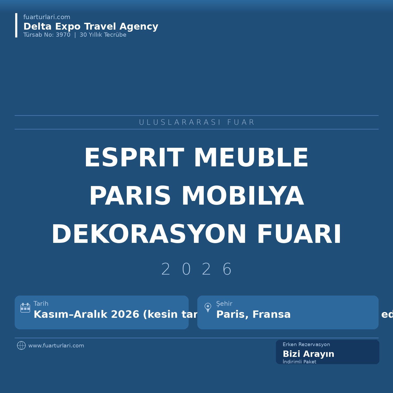 Esprit Meuble 2026 — Paris Uluslararası Mobilya ve İç Dekorasyon Fuarı - Fuar Salonu