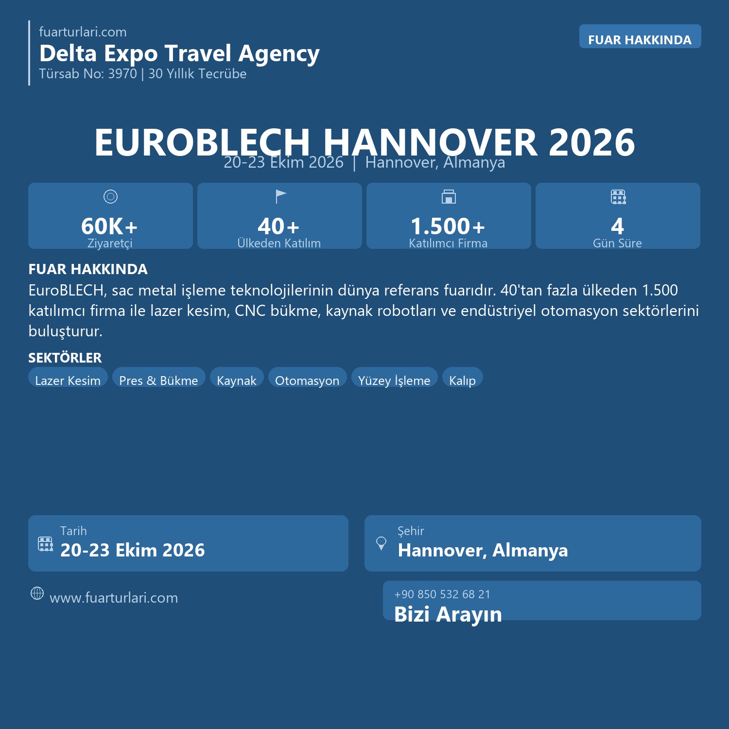 EuroBlech Hannover 2026 - Fuar Salonu