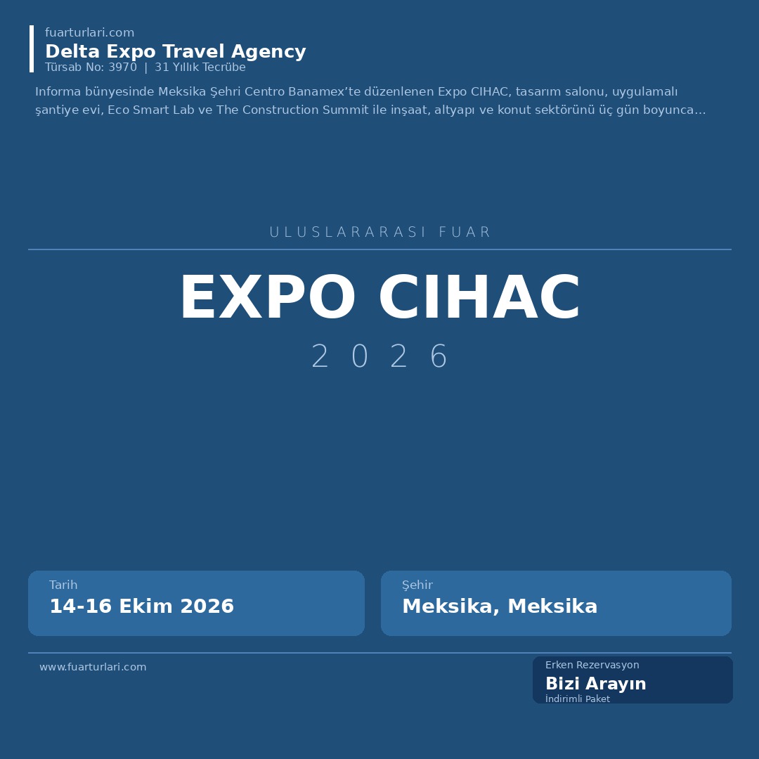 Expo CIHAC 2026 - Fuar Salonu