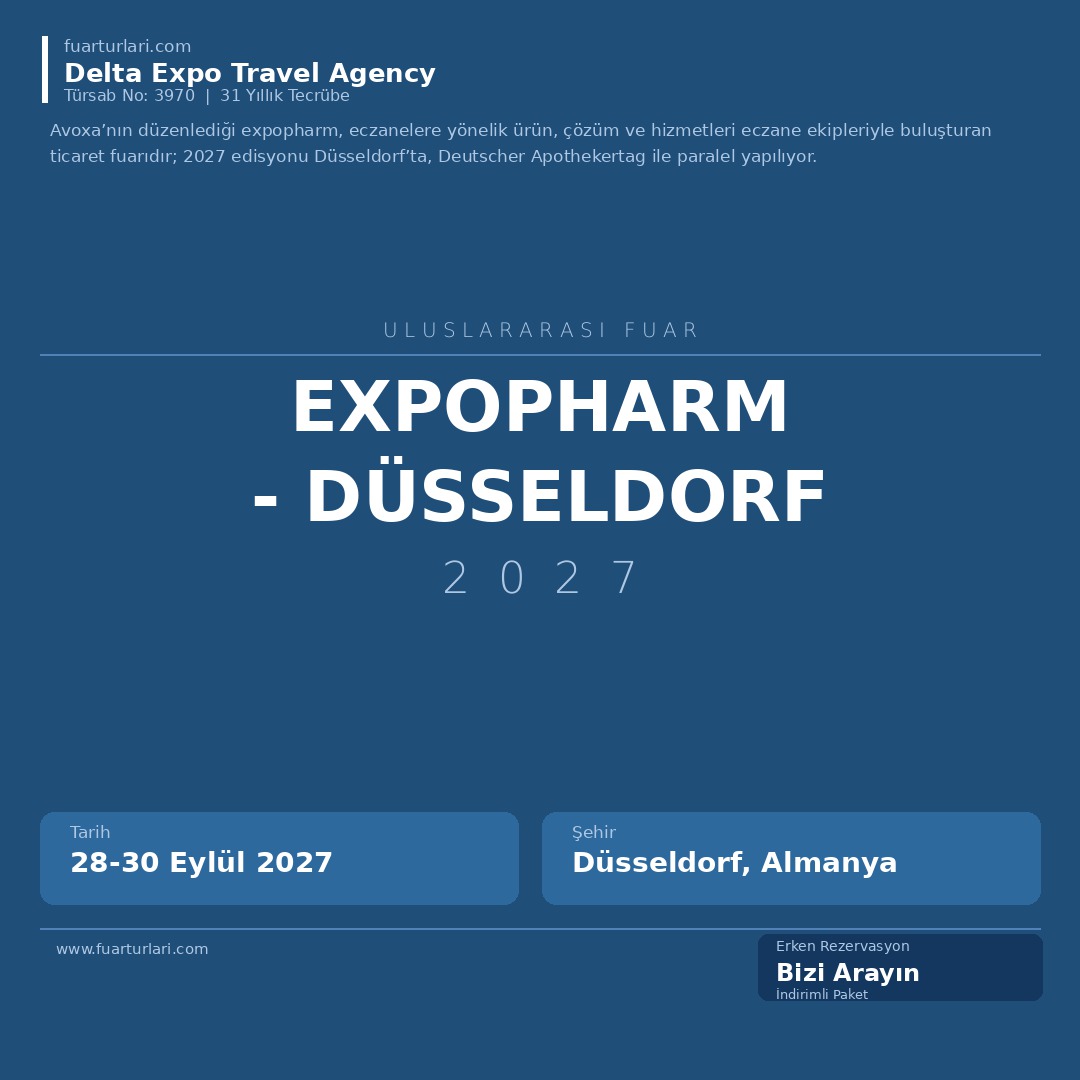 Expopharm 2027 - Düsseldorf - Fuar Salonu