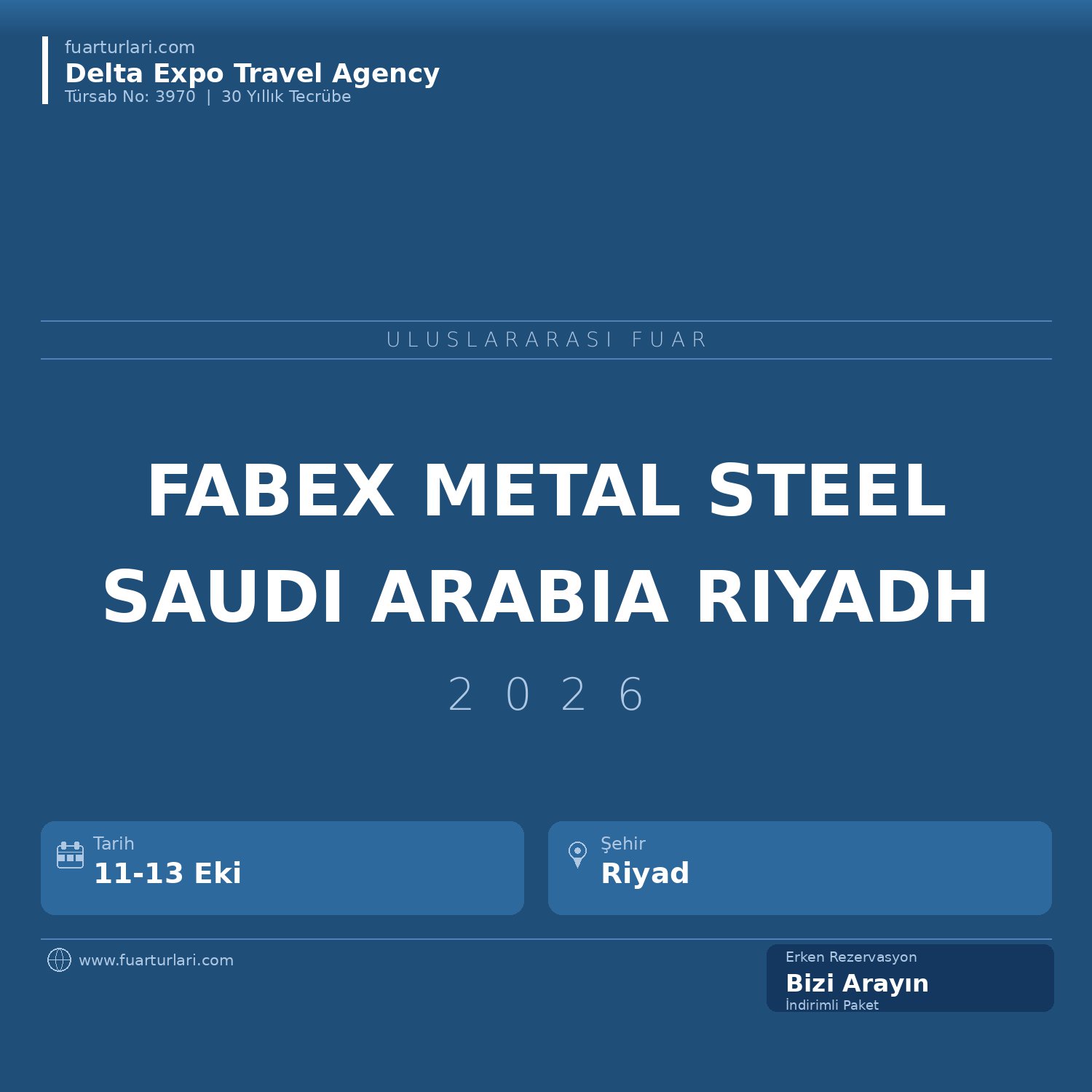 Fabex Metal & Steel Saudi Arabia 2026 - Fuar Salonu