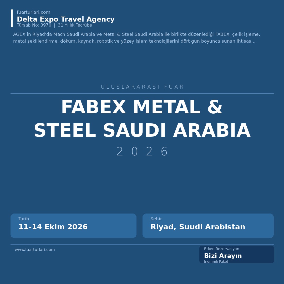 Fabex Metal & Steel Saudi Arabia 2026 - Fuar Salonu