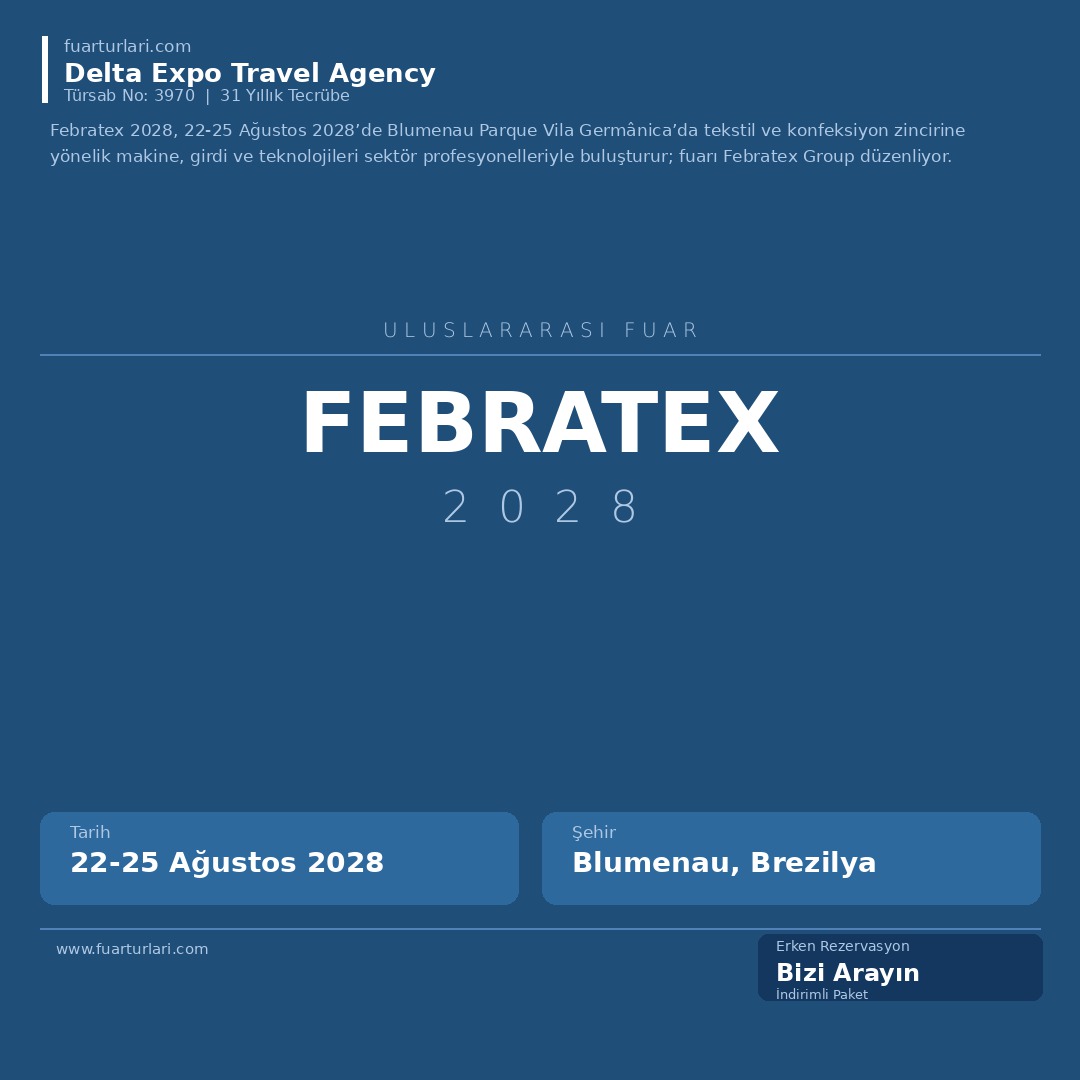 Febratex 2028 - Fuar Salonu