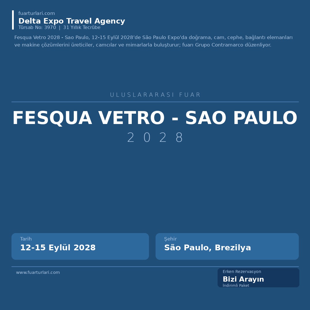 Fesqua Vetro 2028 - Sao Paulo - Fuar Salonu