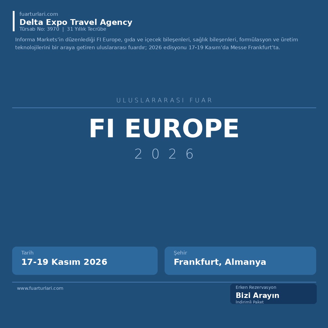 FI Europe 2026 - Fuar Salonu