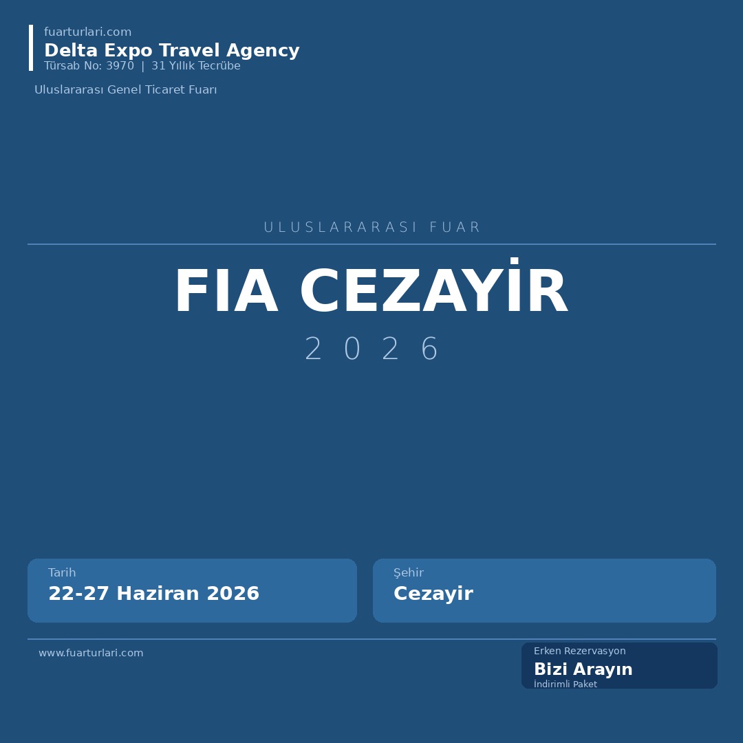FIA Cezayir 2026 - Fuar Salonu