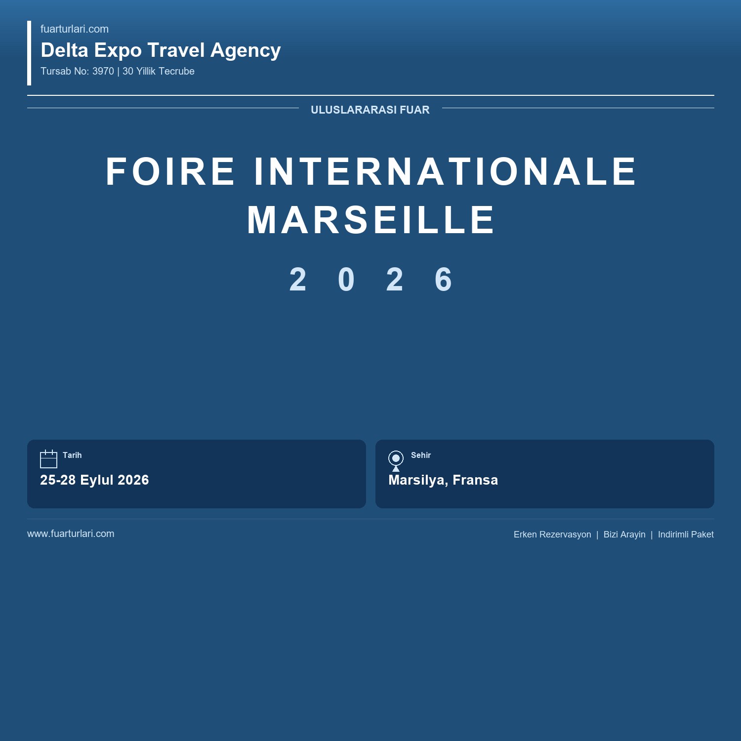 Foire Internationale de Marseille 2026 - Fuar Salonu