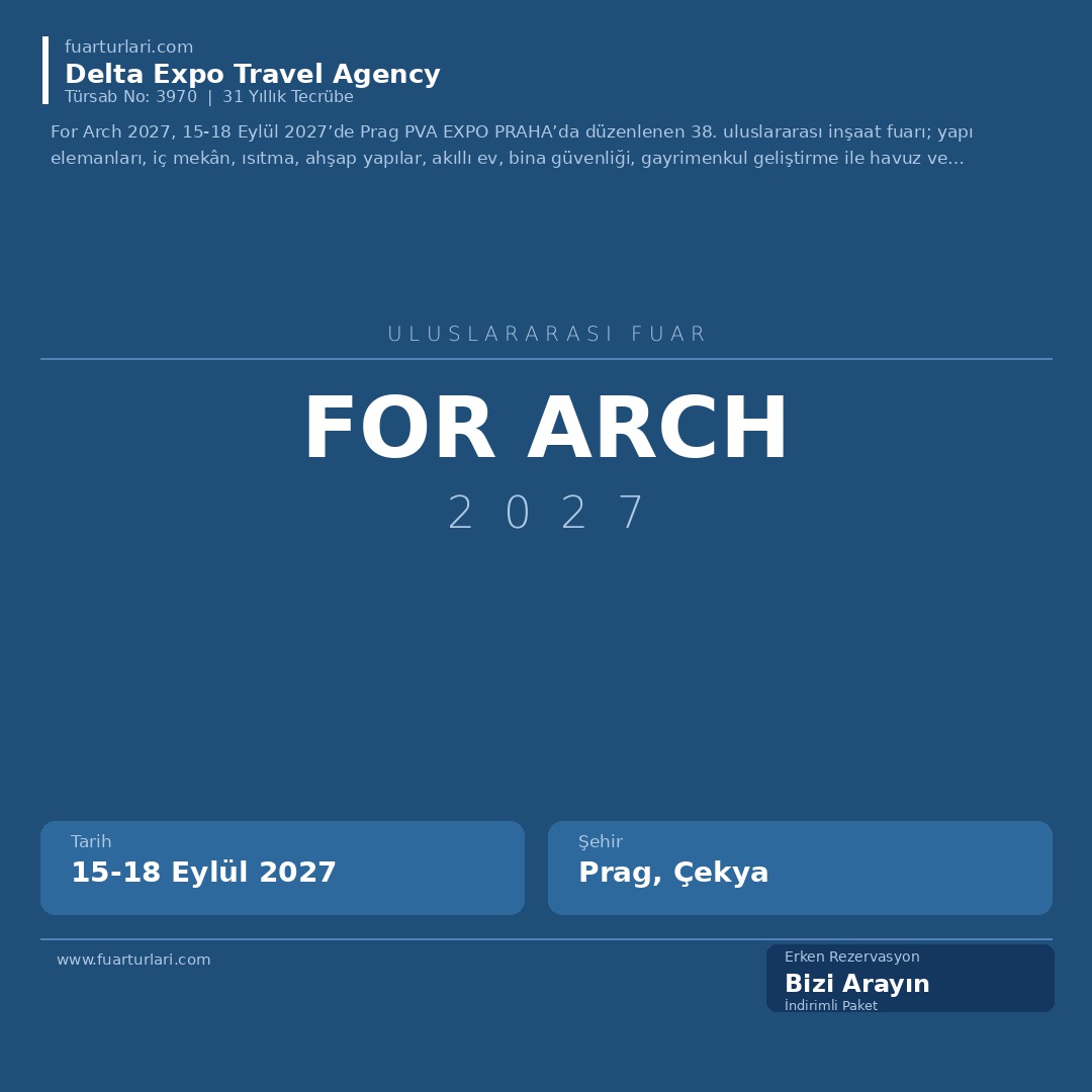 For Arch 2027 - Fuar Salonu