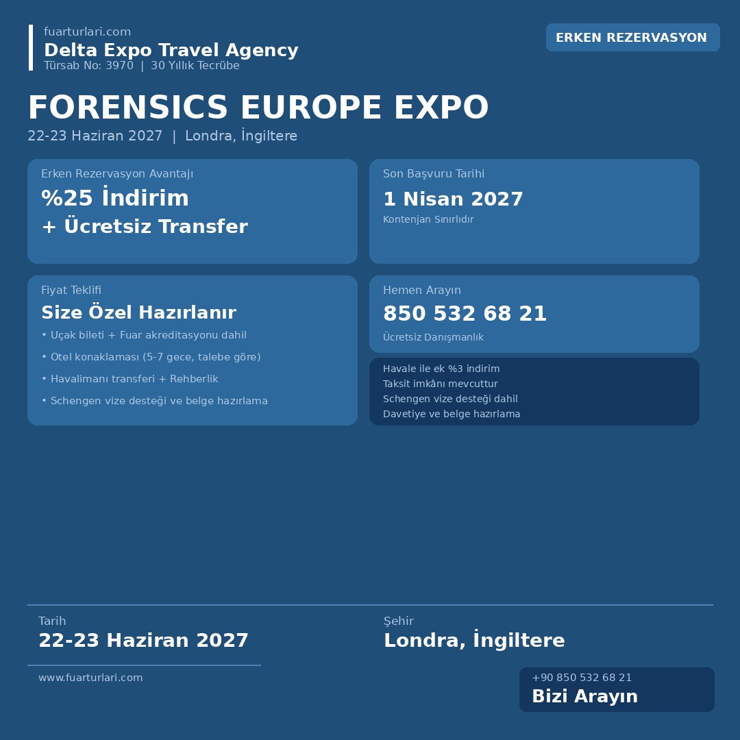 Forensics Europe Expo 2026 - Fuar Salonu
