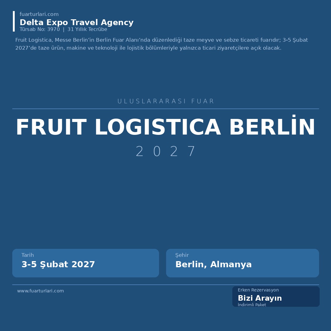Fruit Logistica Berlin 2027 - Fuar Salonu