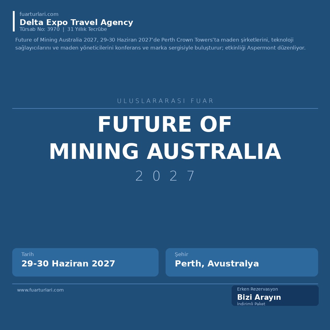 Future of Mining Australia 2027 - Fuar Salonu