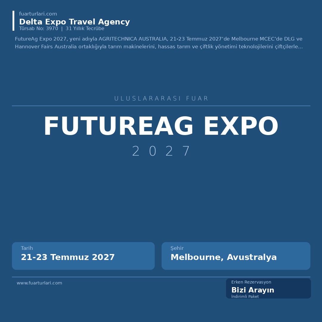 FutureAg Expo 2027 - Fuar Salonu
