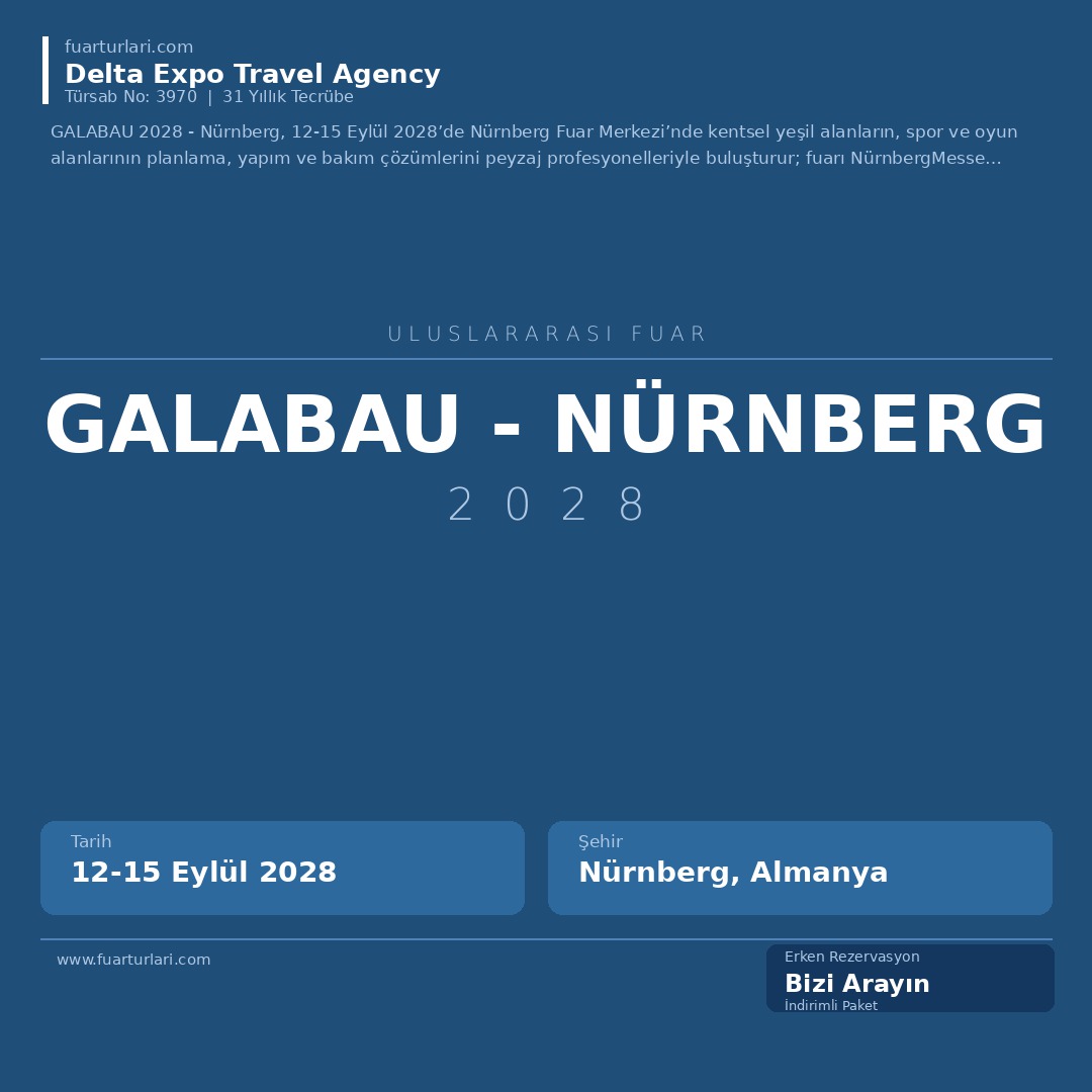 GALABAU 2028 - Nürnberg - Fuar Salonu