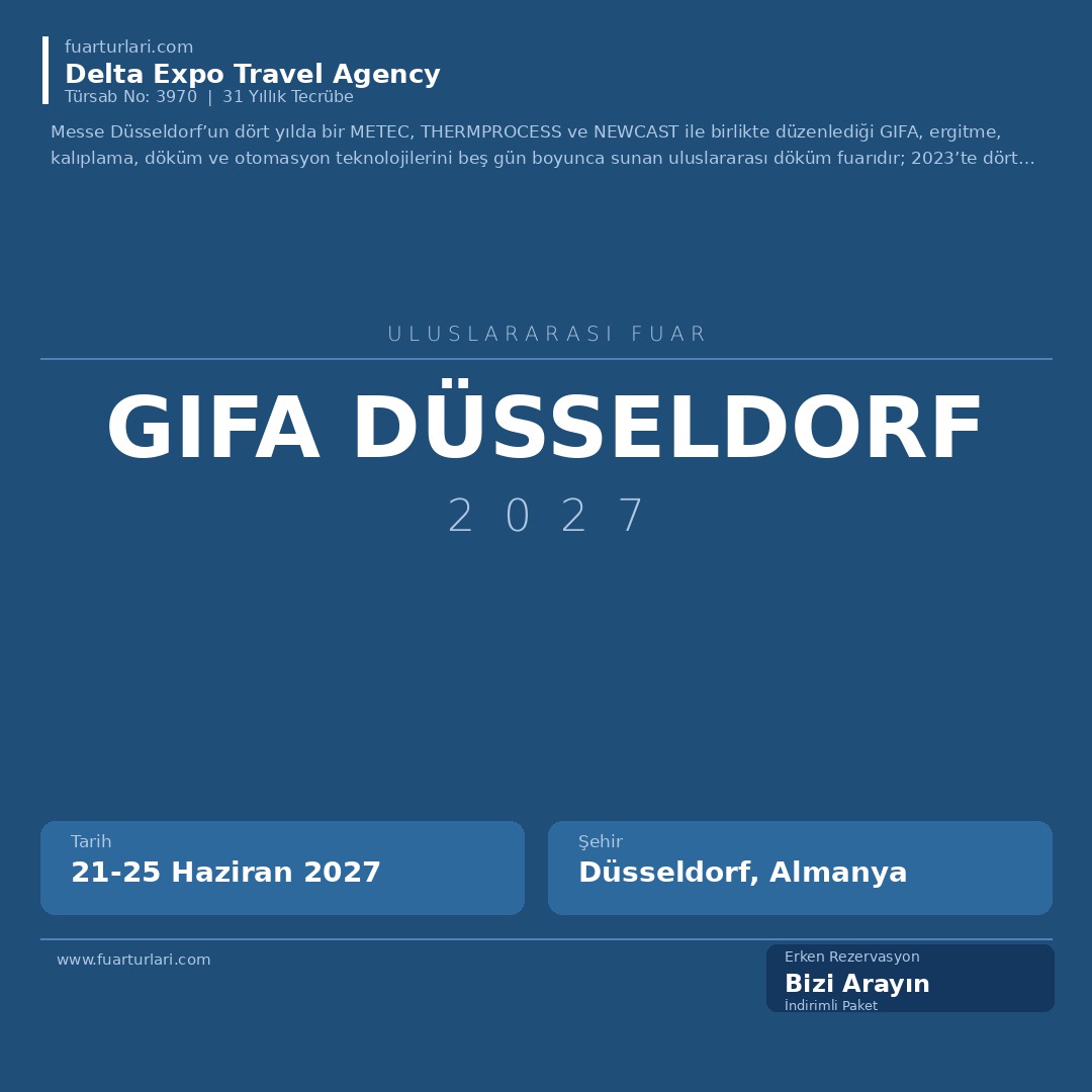GIFA Düsseldorf 2027 - Fuar Salonu