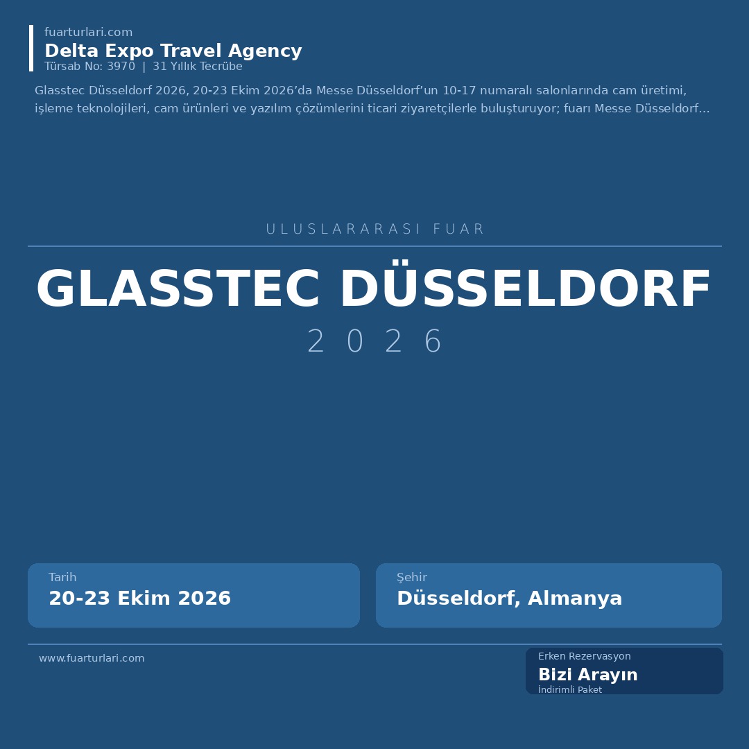Glasstec Düsseldorf 2026 - Fuar Salonu