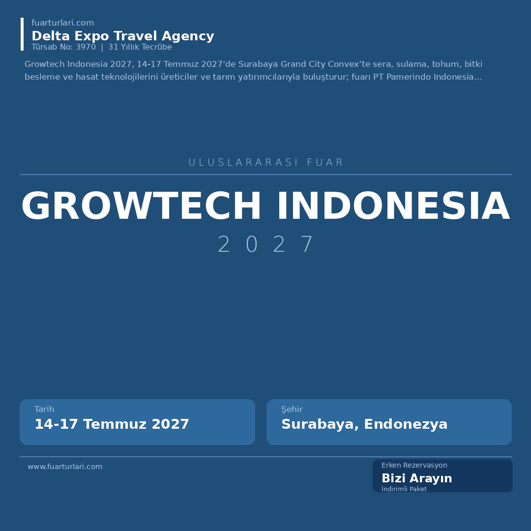 Growtech Indonesia 2027 - Fuar Salonu