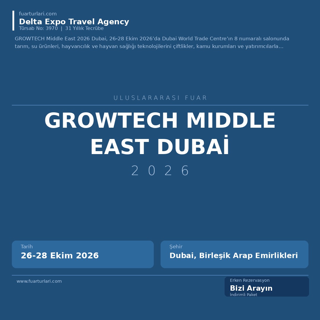 GROWTECH Middle East 2026 Dubai - Fuar Salonu