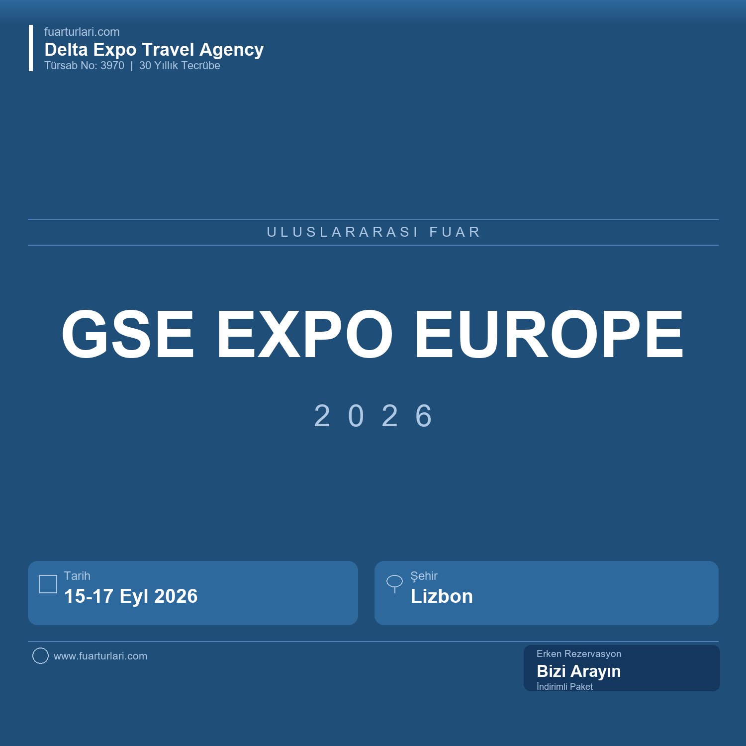 GSE Expo Europe 2026 - Lizbon - Fuar Salonu