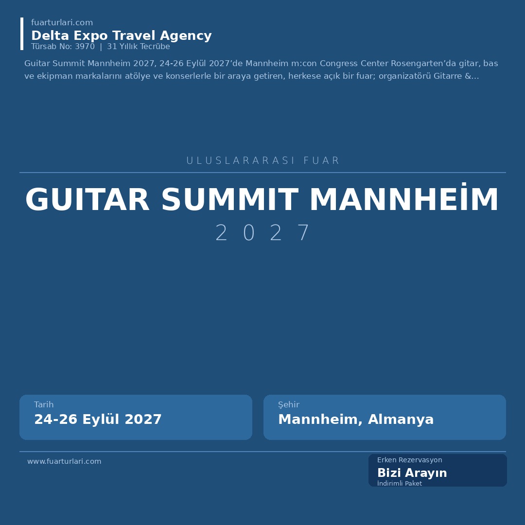 Guitar Summit Mannheim 2027 - Fuar Salonu