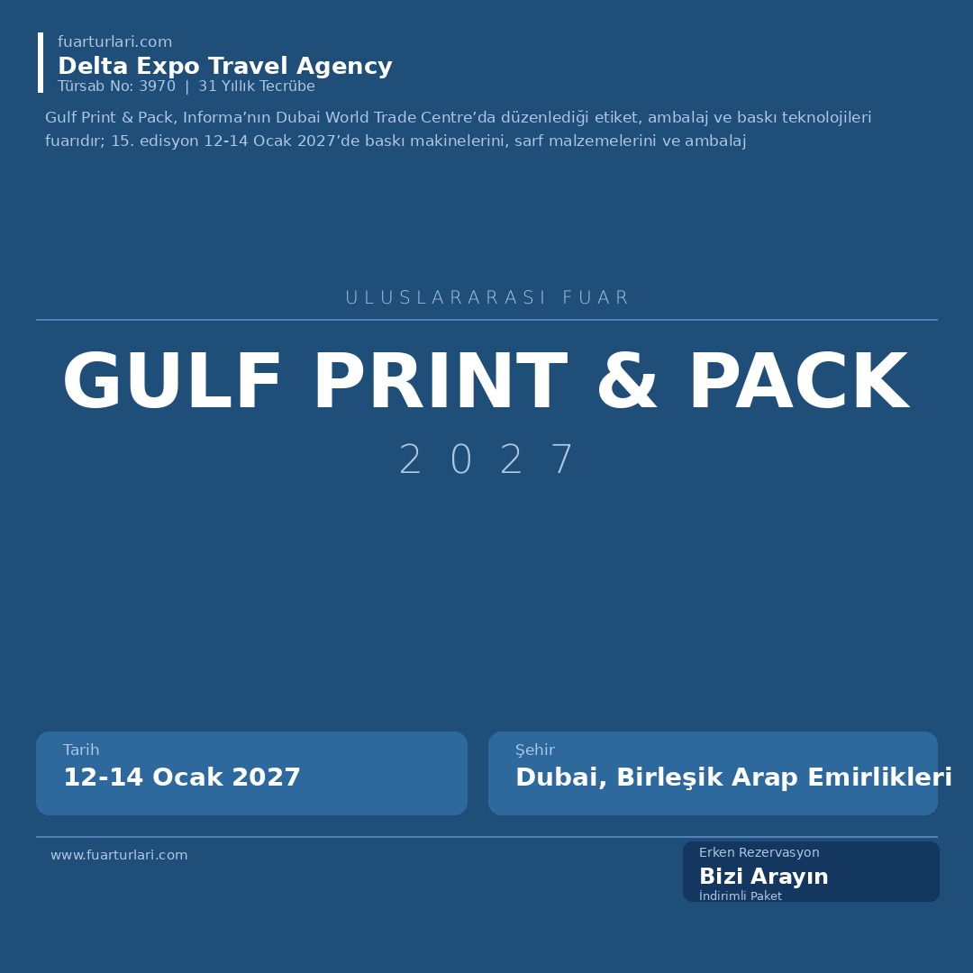 Gulf Print & Pack 2027 - Fuar Salonu