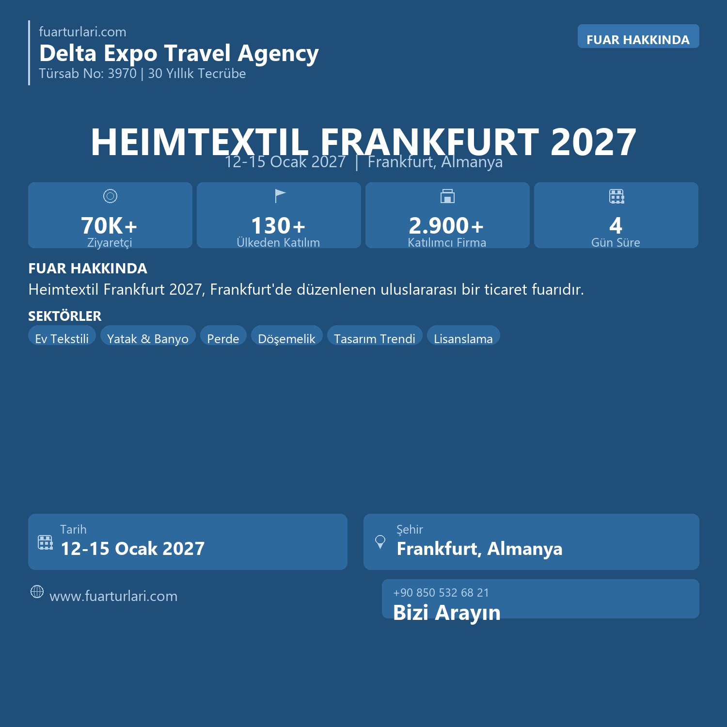 Heimtextil Frankfurt 2027 - Fuar Salonu
