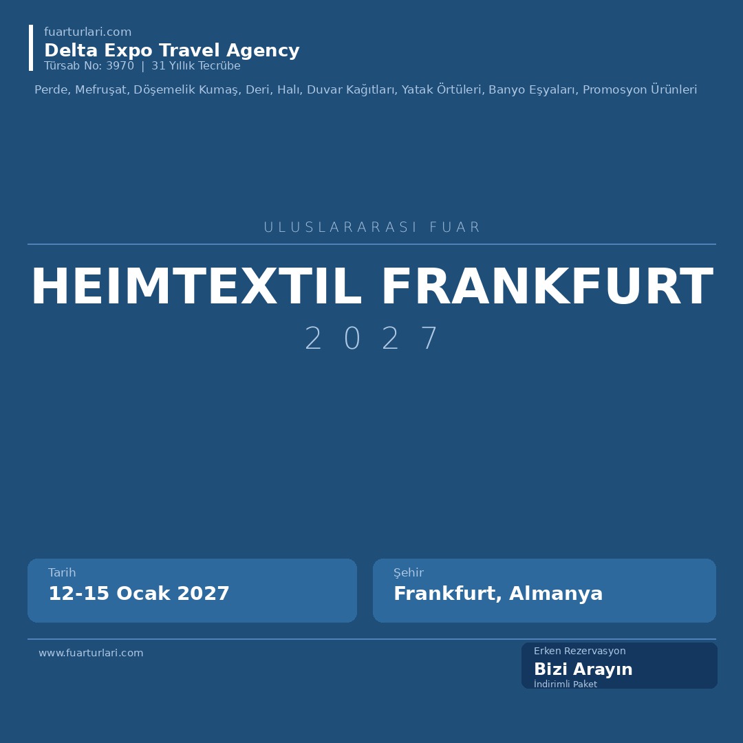 Heimtextil Frankfurt 2027 - Fuar Salonu