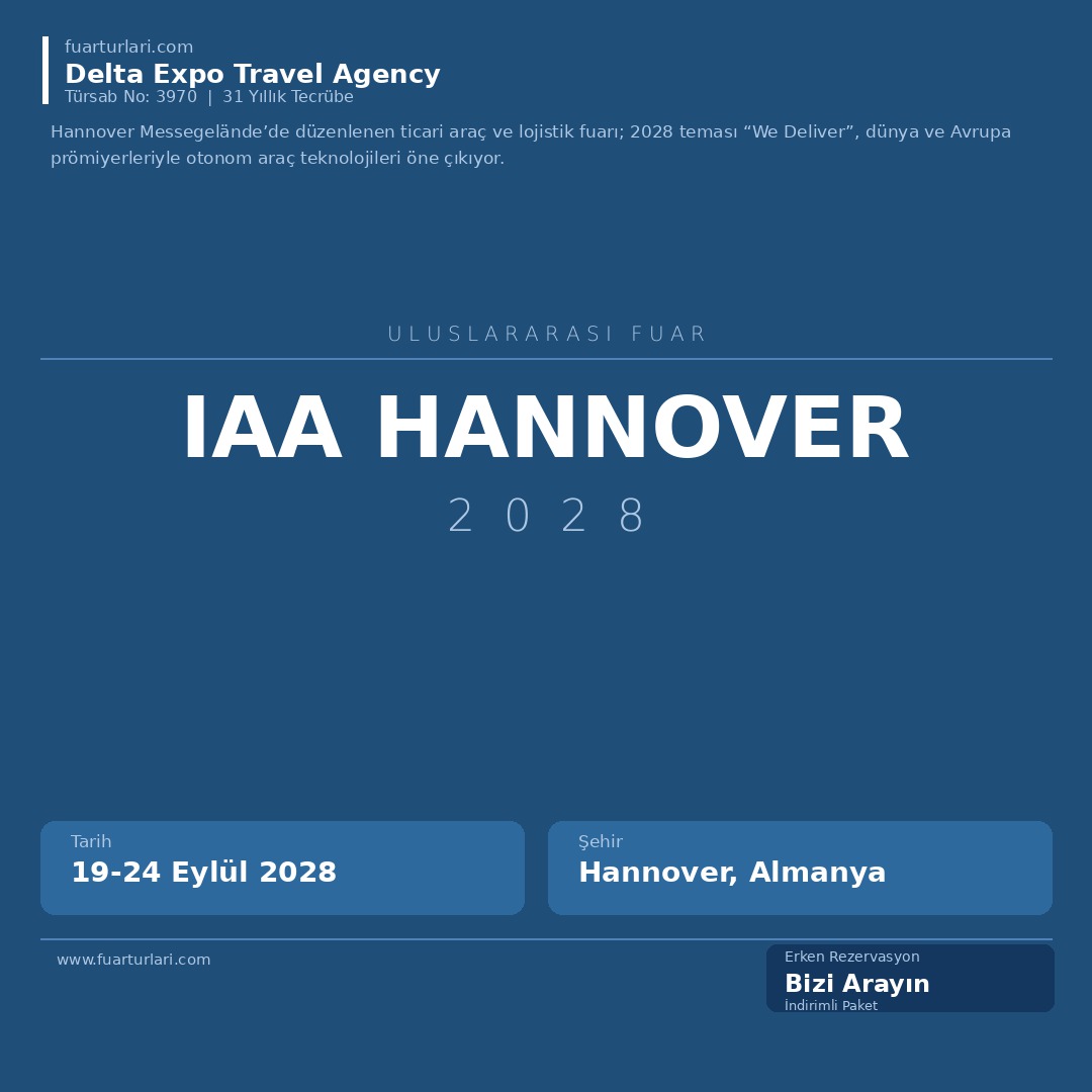 IAA Hannover 2028 - Fuar Salonu