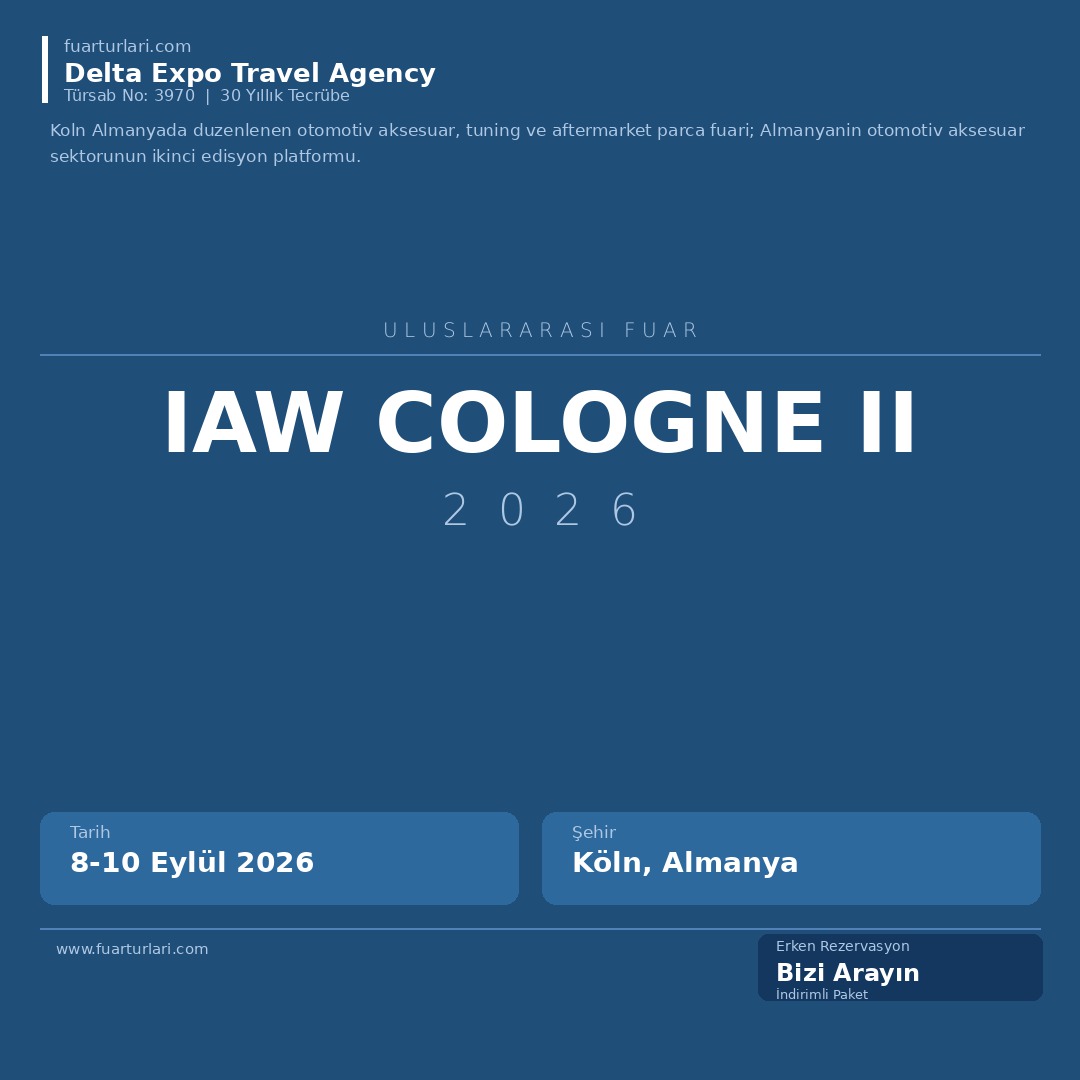 IAW Cologne II 2026 - Fuar Salonu