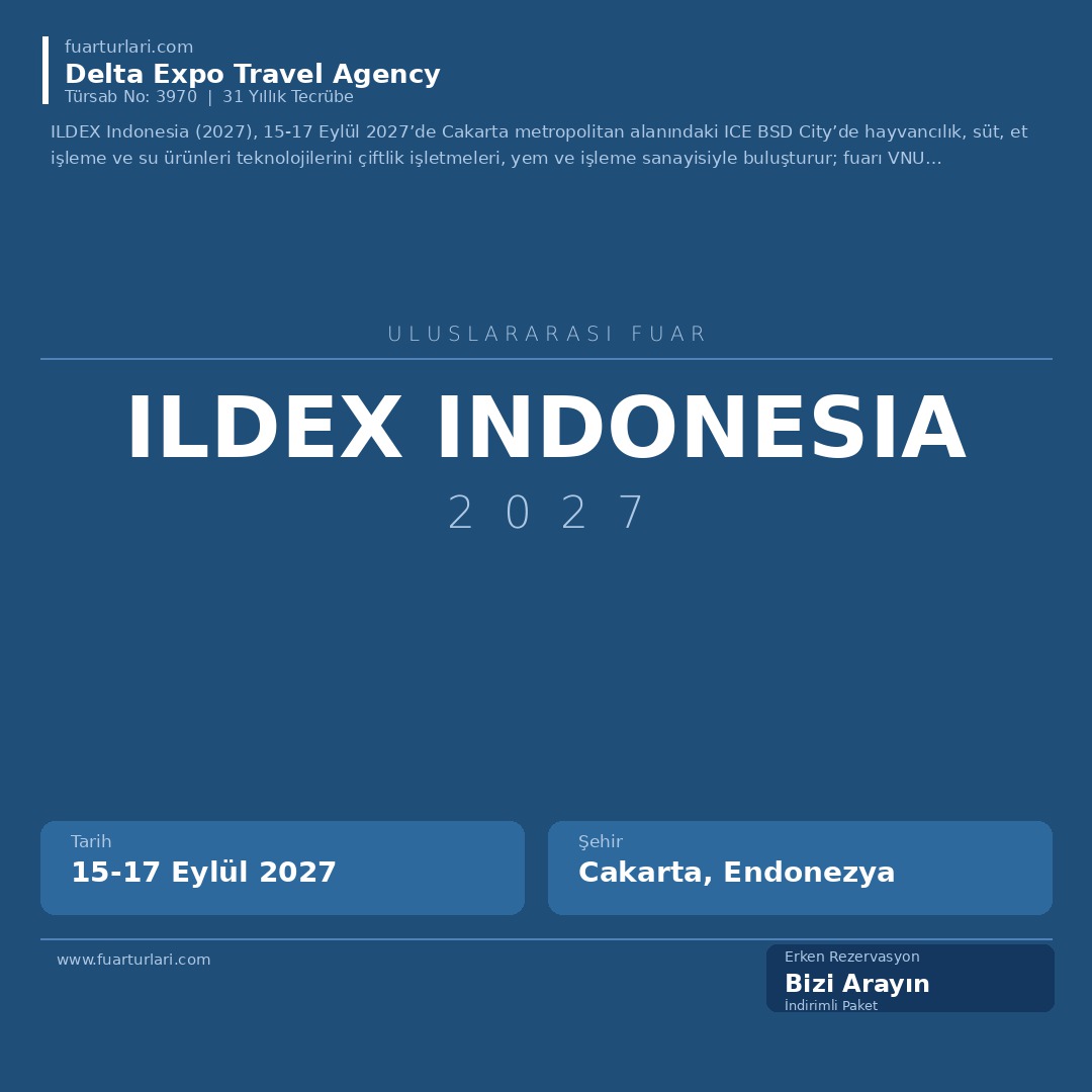 ILDEX Indonesia (2027) - Fuar Salonu
