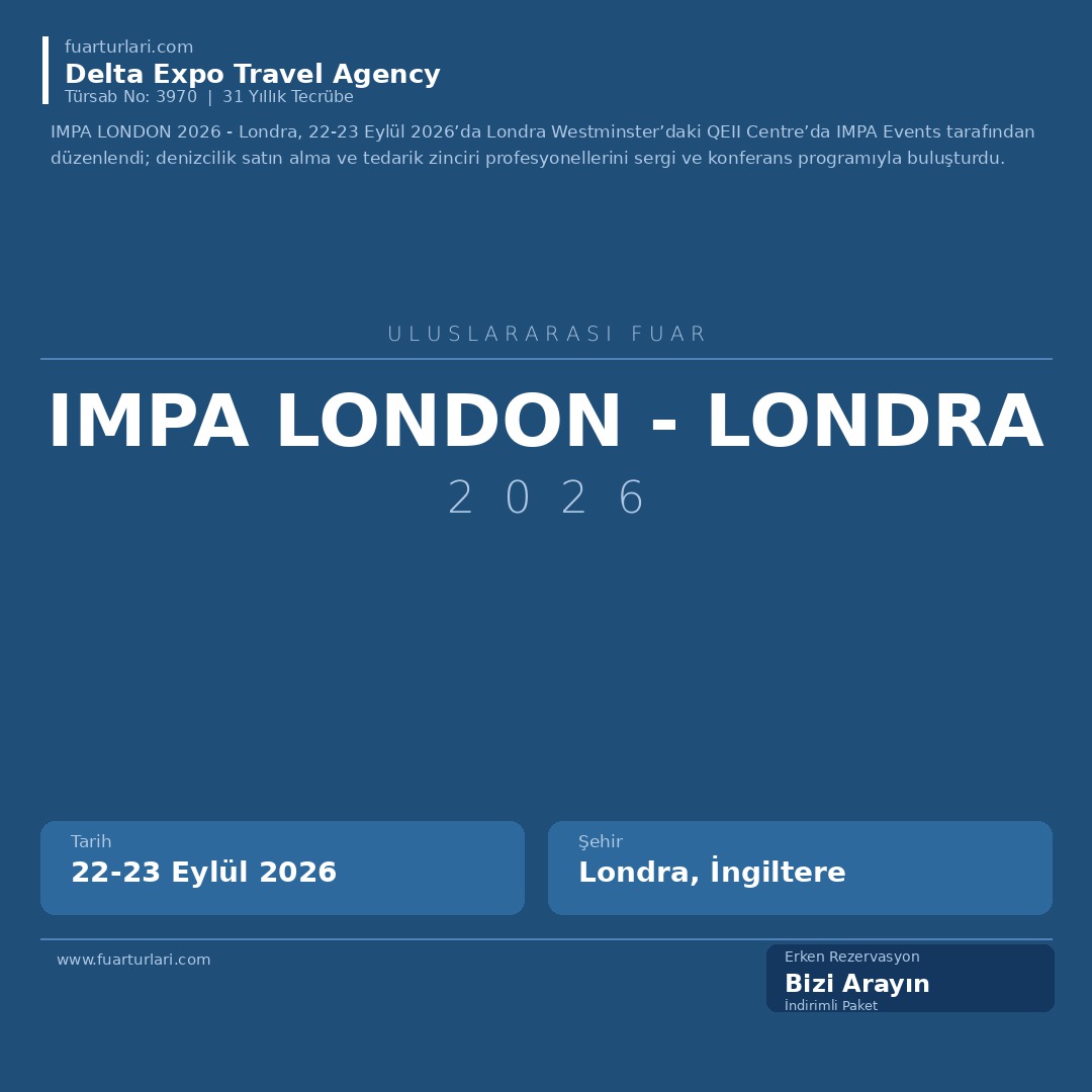 IMPA LONDON 2026 - Londra - Fuar Salonu