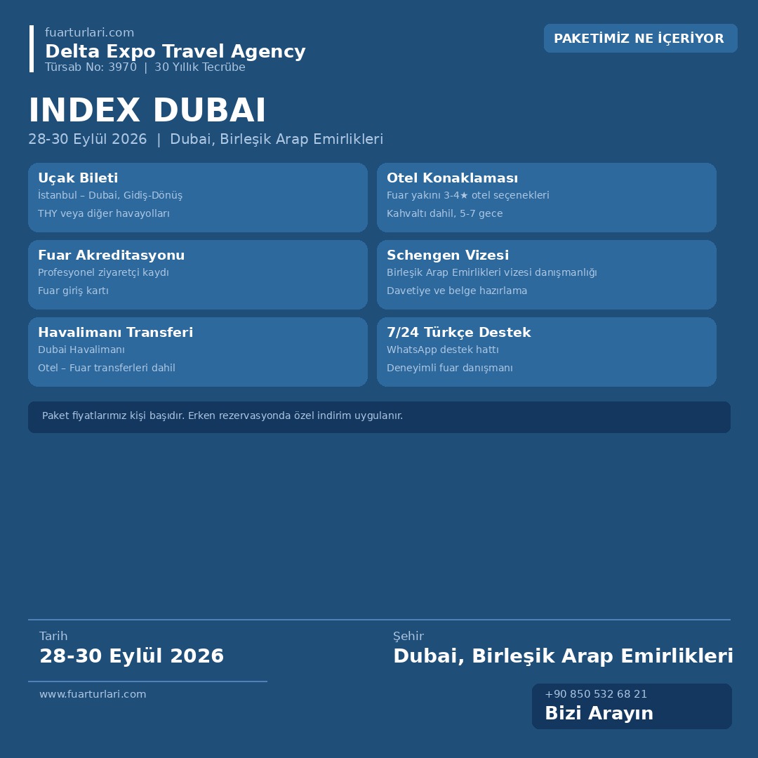 Index Dubai 2026 - Fuar Salonu