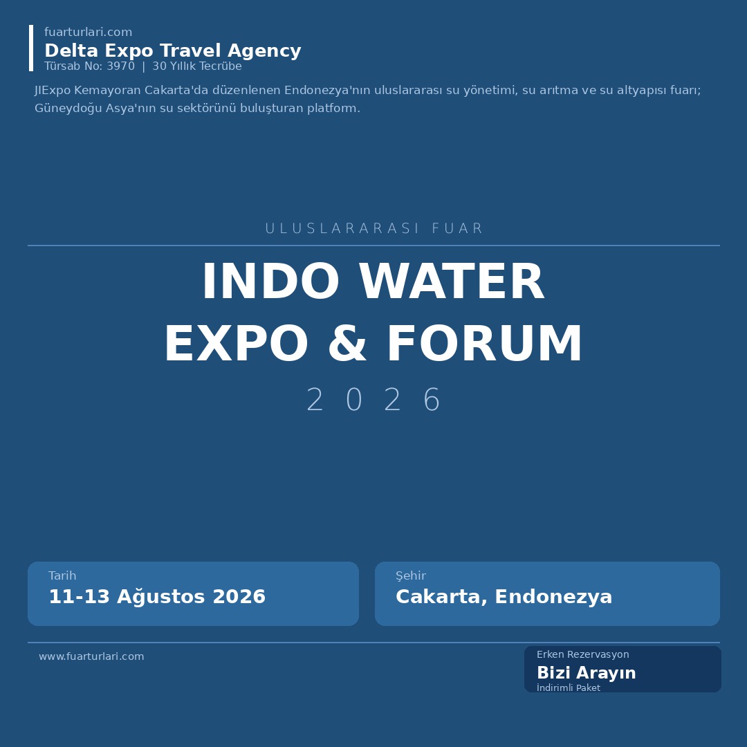 Indo Water 2026 Expo & Forum - Fuar Salonu