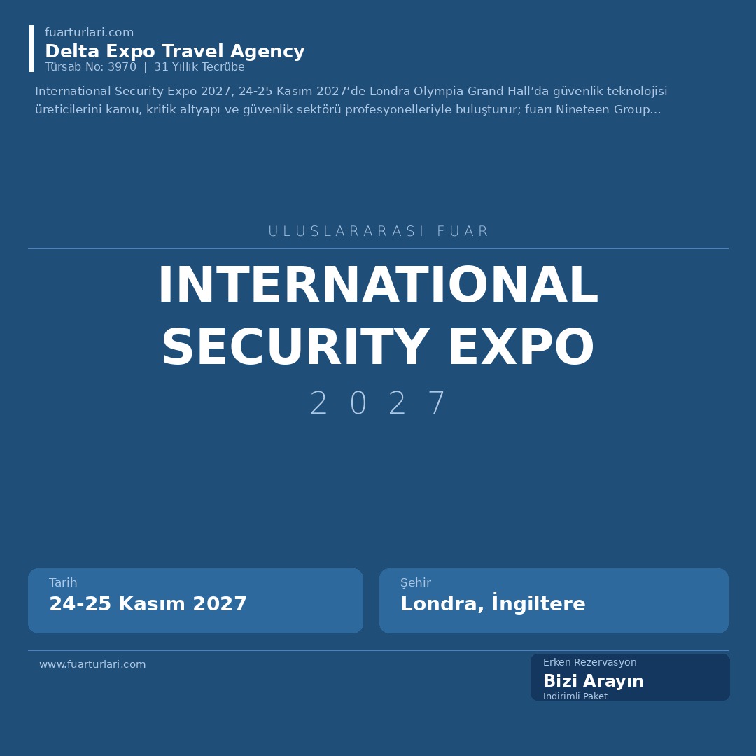 International Security Expo 2027 - Fuar Salonu