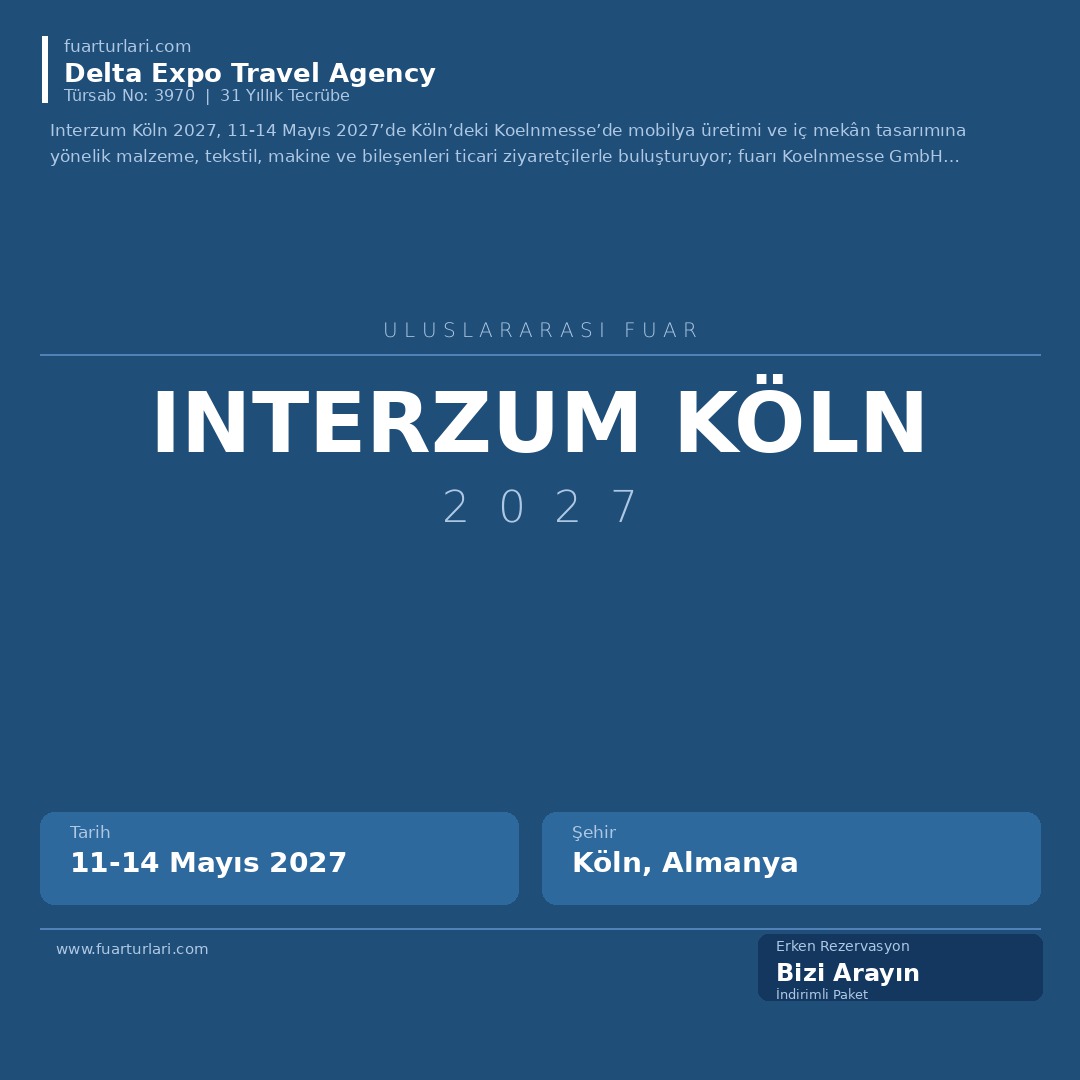 Interzum Köln 2027 - Fuar Salonu