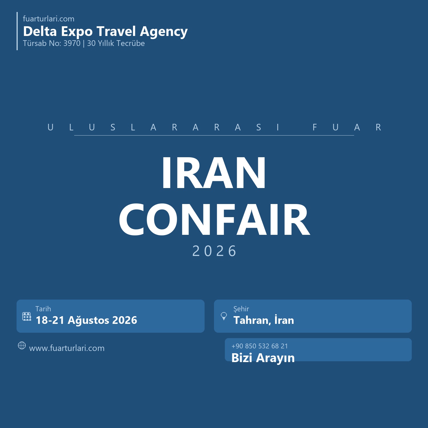Iran Confair 2026 Tahran - Fuar Salonu