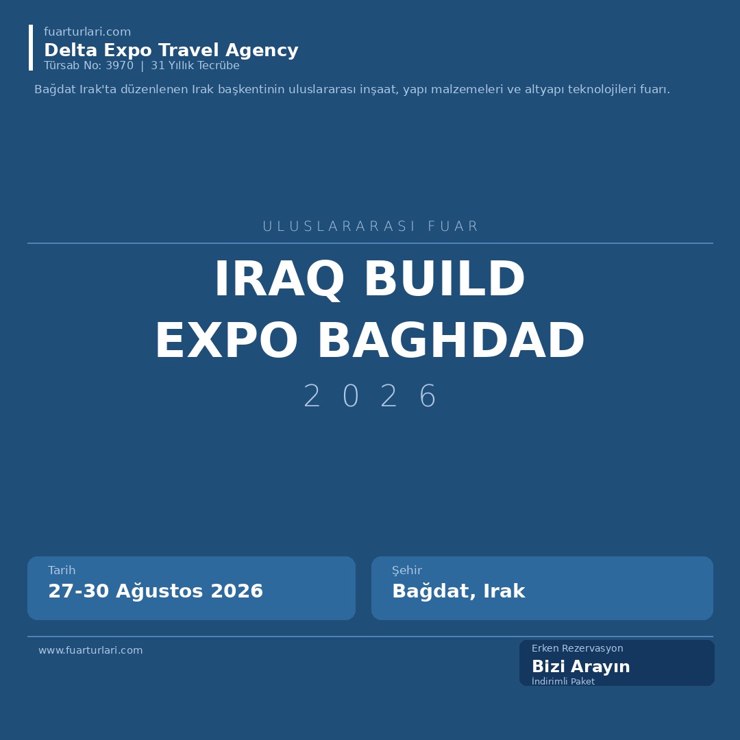 Iraq Build Expo Baghdad 2026 - Fuar Salonu